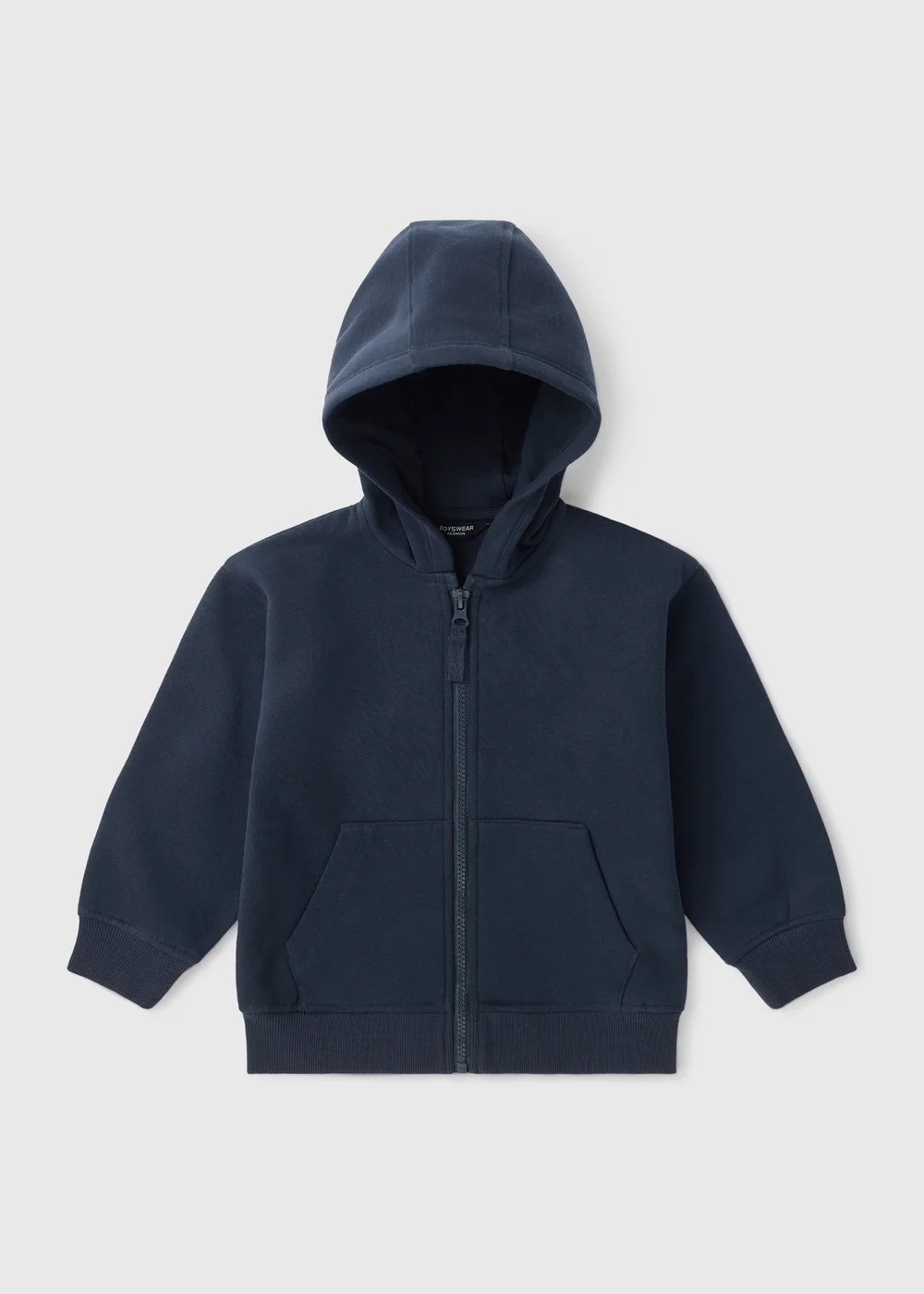 Boys Navy Zip Up Hoodie (1-8yrs) - 1-1.5 Yrs Image 1