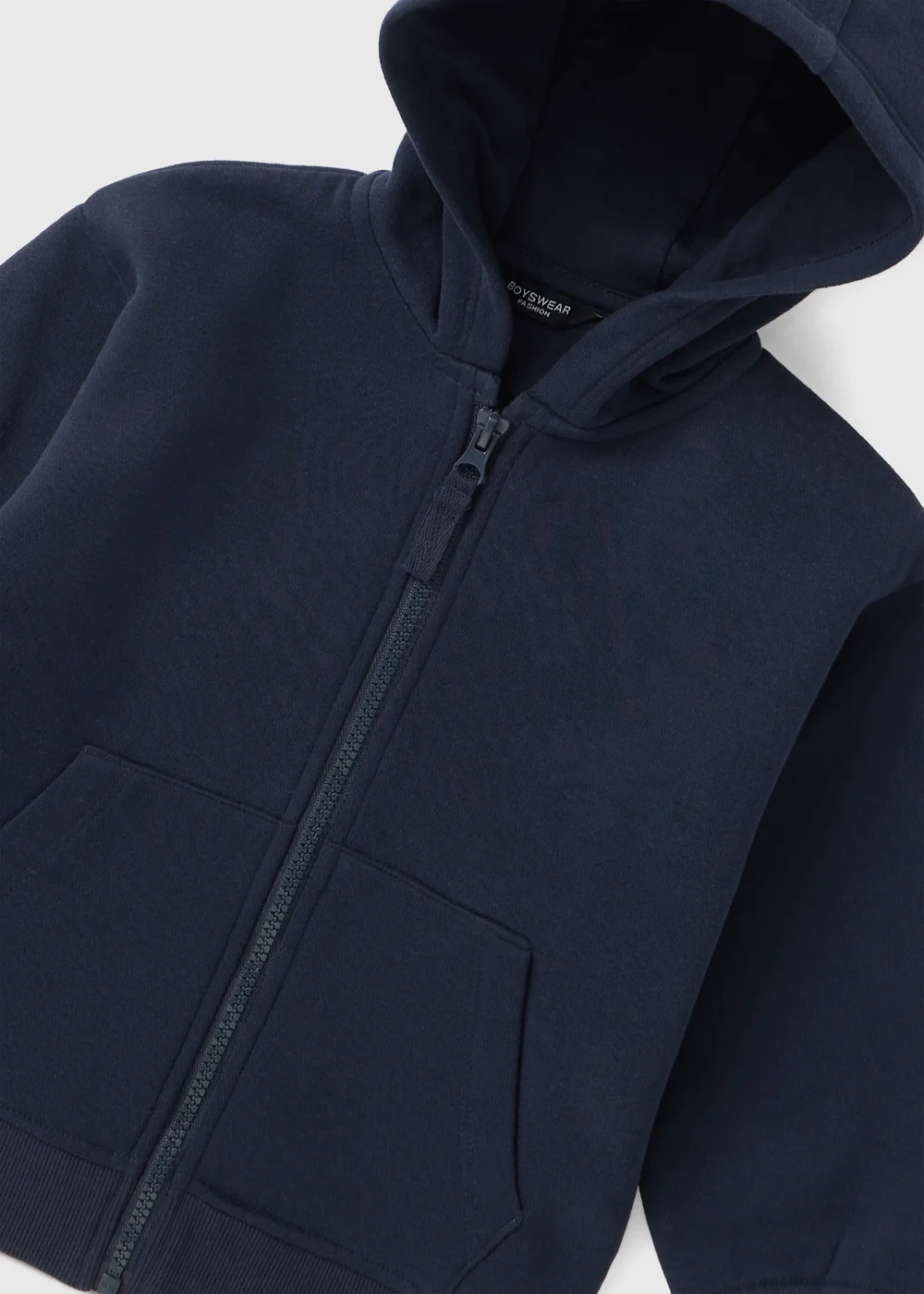 Boys Navy Zip Up Hoodie (1-8yrs) - 1-1.5 Yrs Image 2