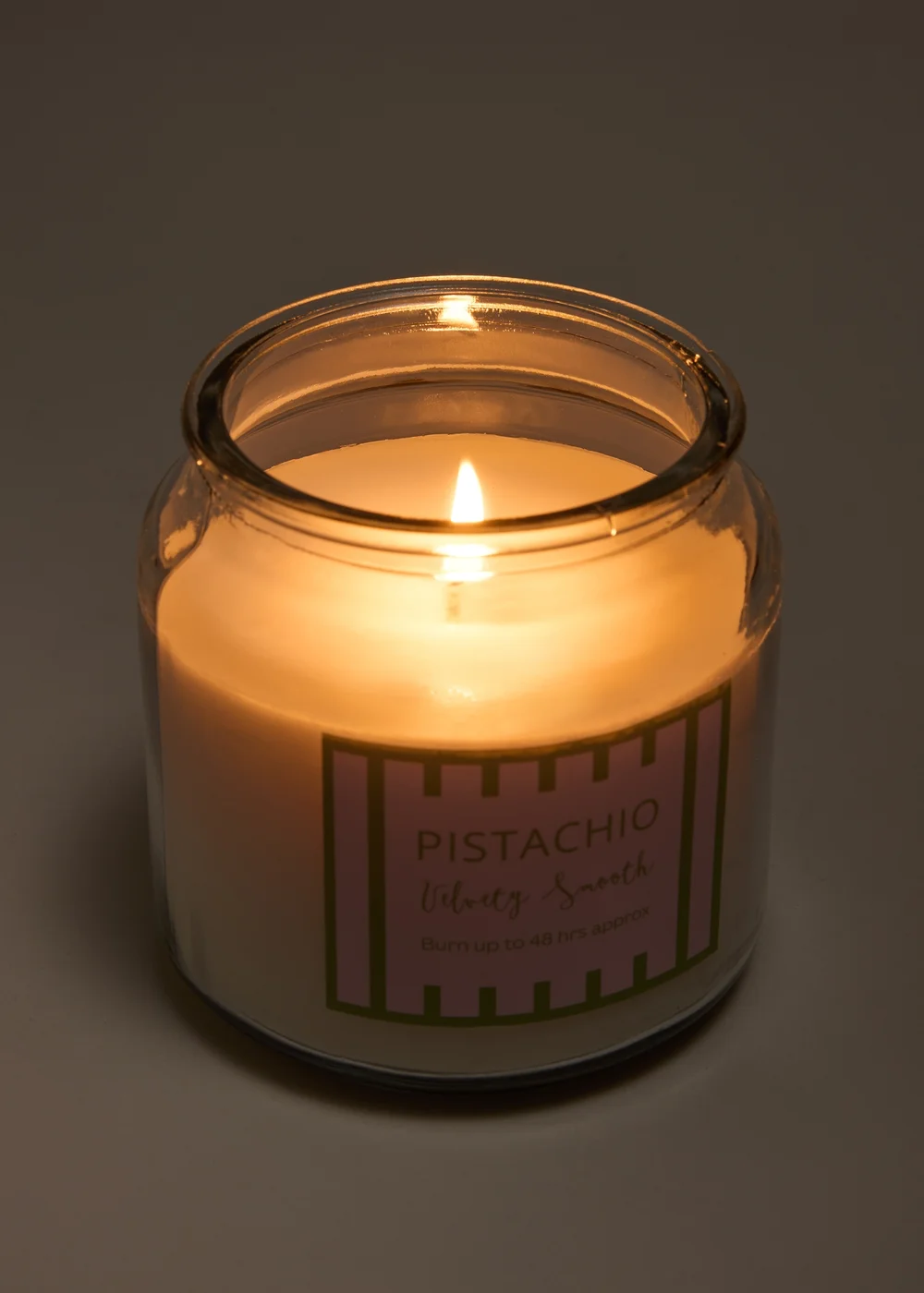 Pistachio Striped Jar Scented Candle Image 2