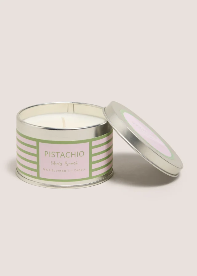 Pistachio Striped Tin Scented Candle