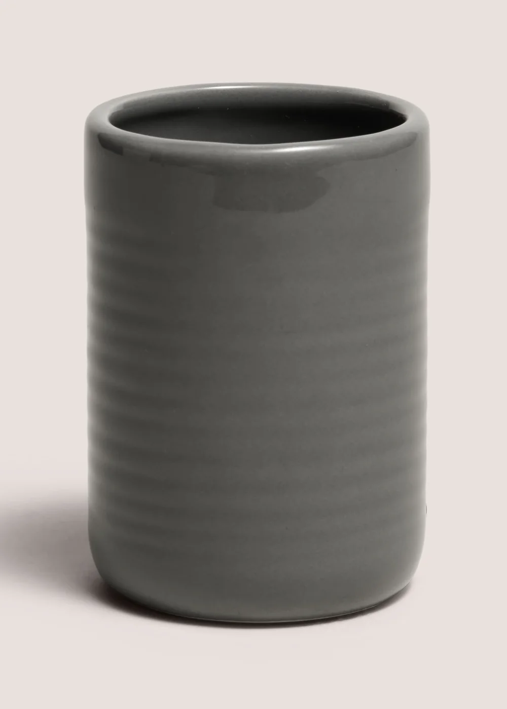 Grey Ridged Bathroom Tumbler Image 1