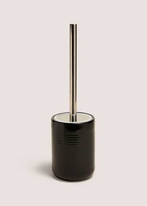Black Ridged Toilet Brush Image 1