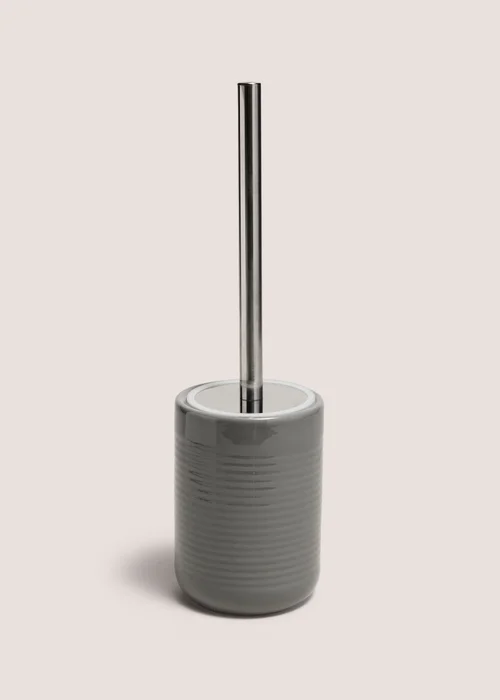 Grey Ridged Toilet Brush Image 1