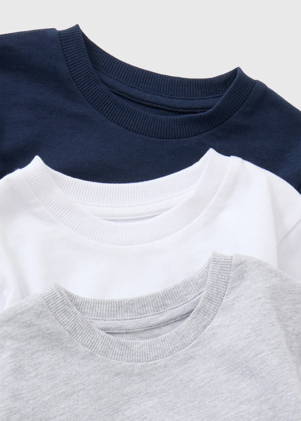 3 Pack Boys Navy White & Grey Long Sleeve T-Shirts (1-8yrs) - 1-1.5 Yrs Image 2