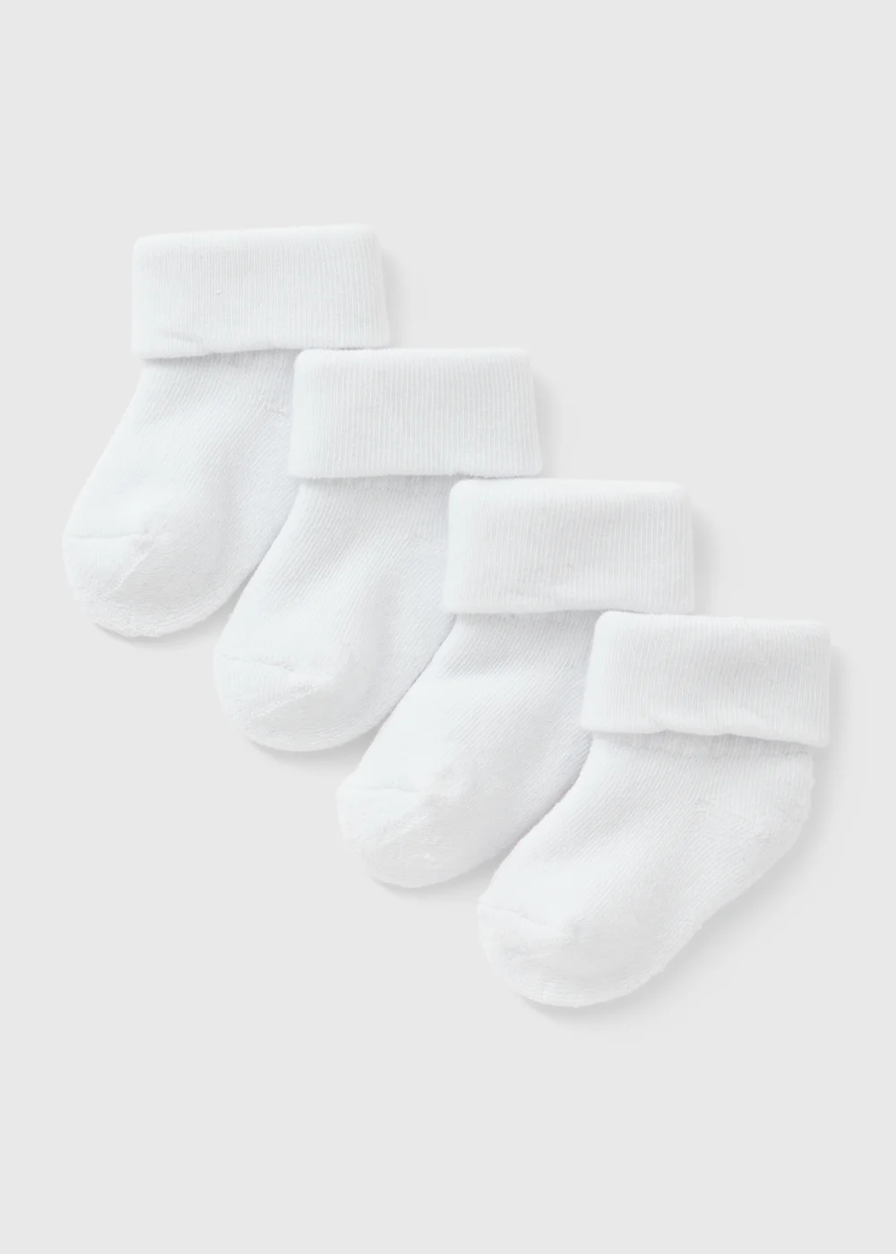 4 Pack Baby White Socks - Up to 1 Month Image 1
