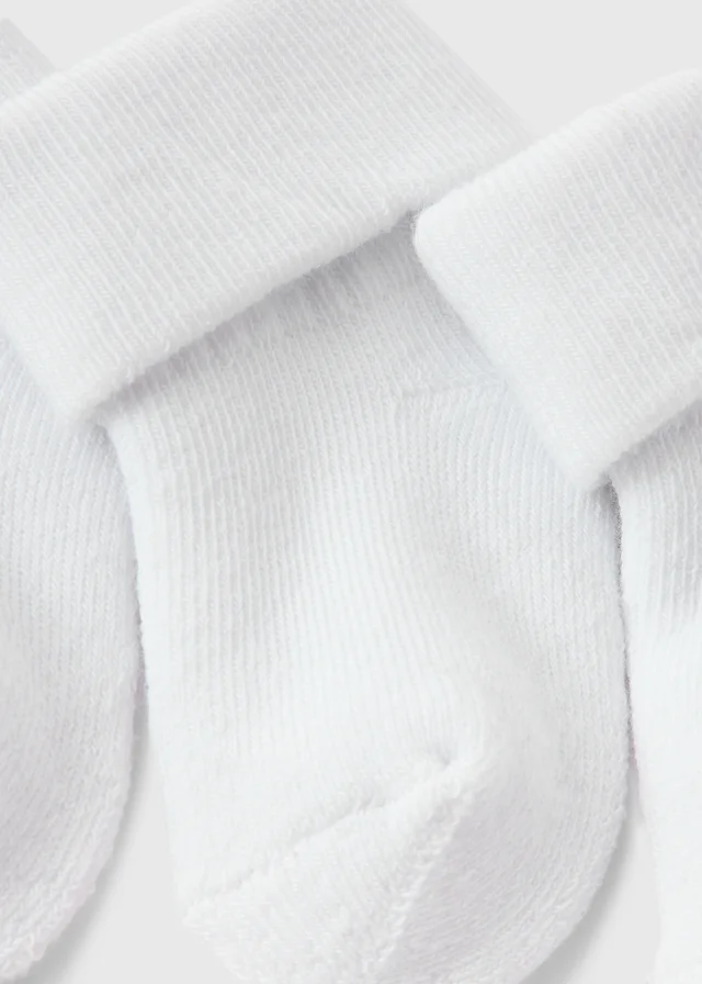 4 Pack Baby White Socks