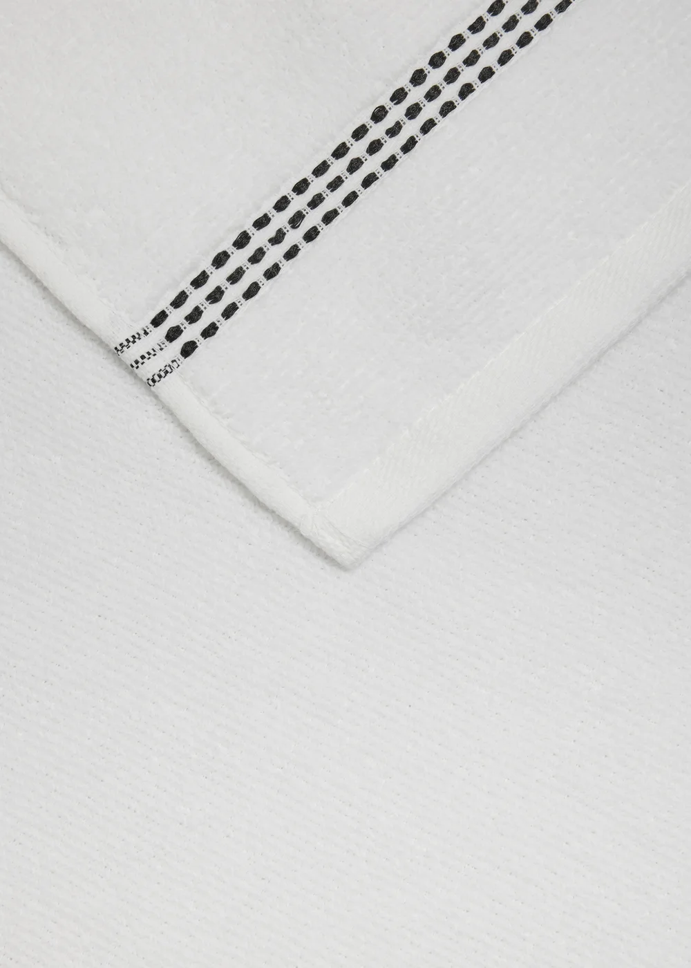 White Border Stitch Towel - Hand Towel Image 3