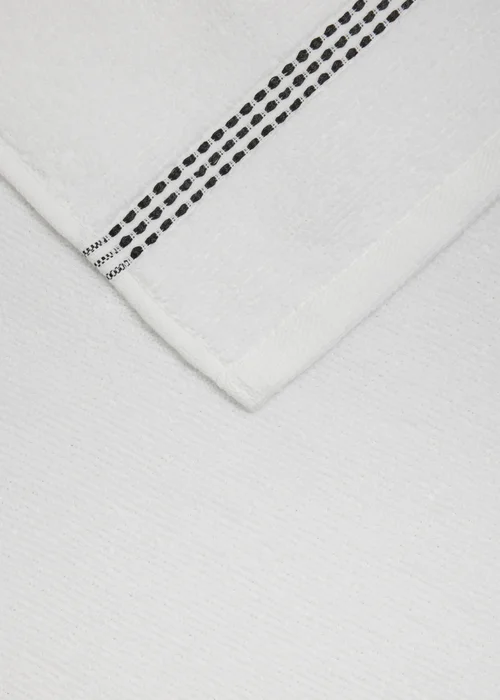 White Border Stitch Towel - Hand Towel Image 3