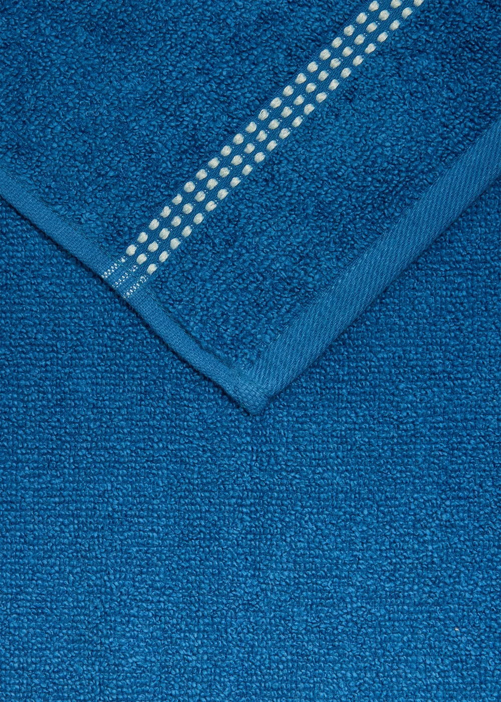 Navy Border Stitch Towel - Hand Towel Image 3