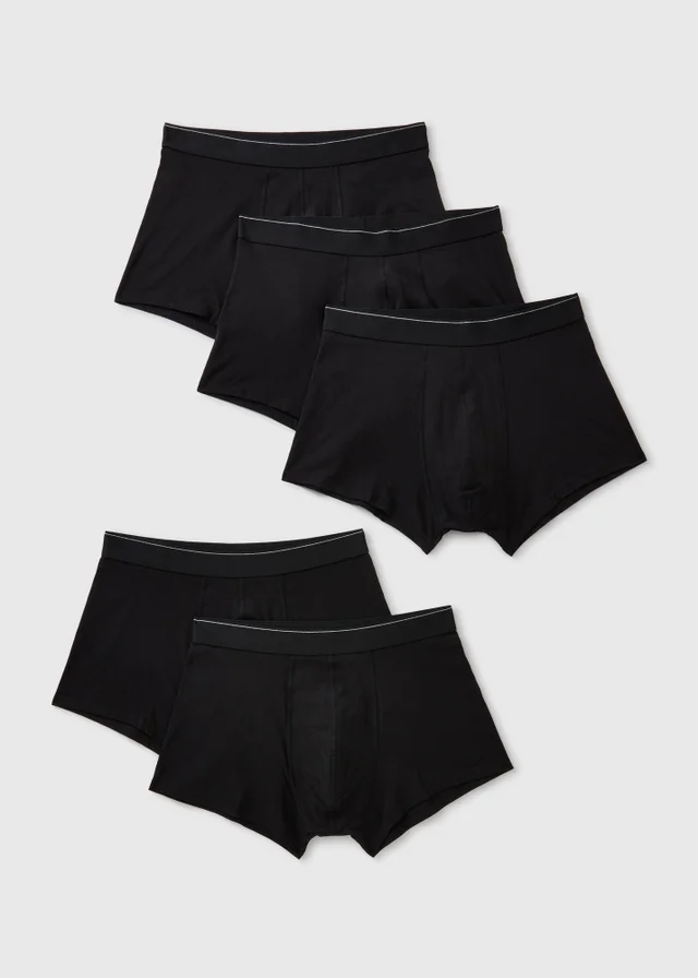 5 Pack Black Hipster Boxers