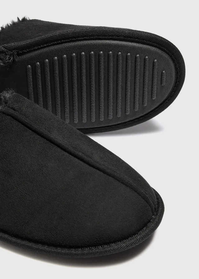 Black Mule Snug Slippers