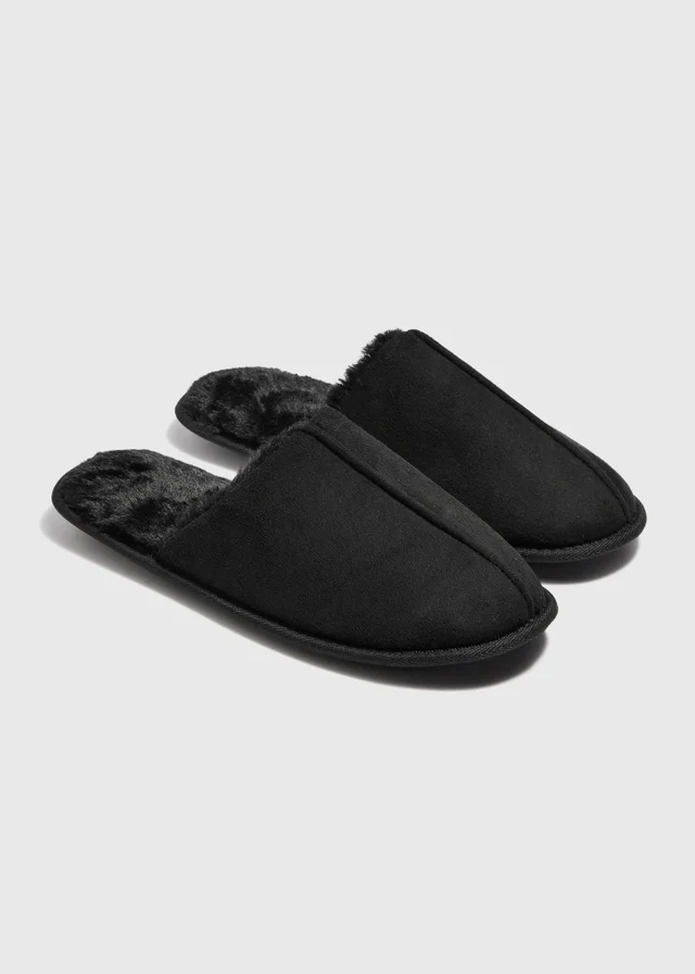 Black Mule Snug Slippers