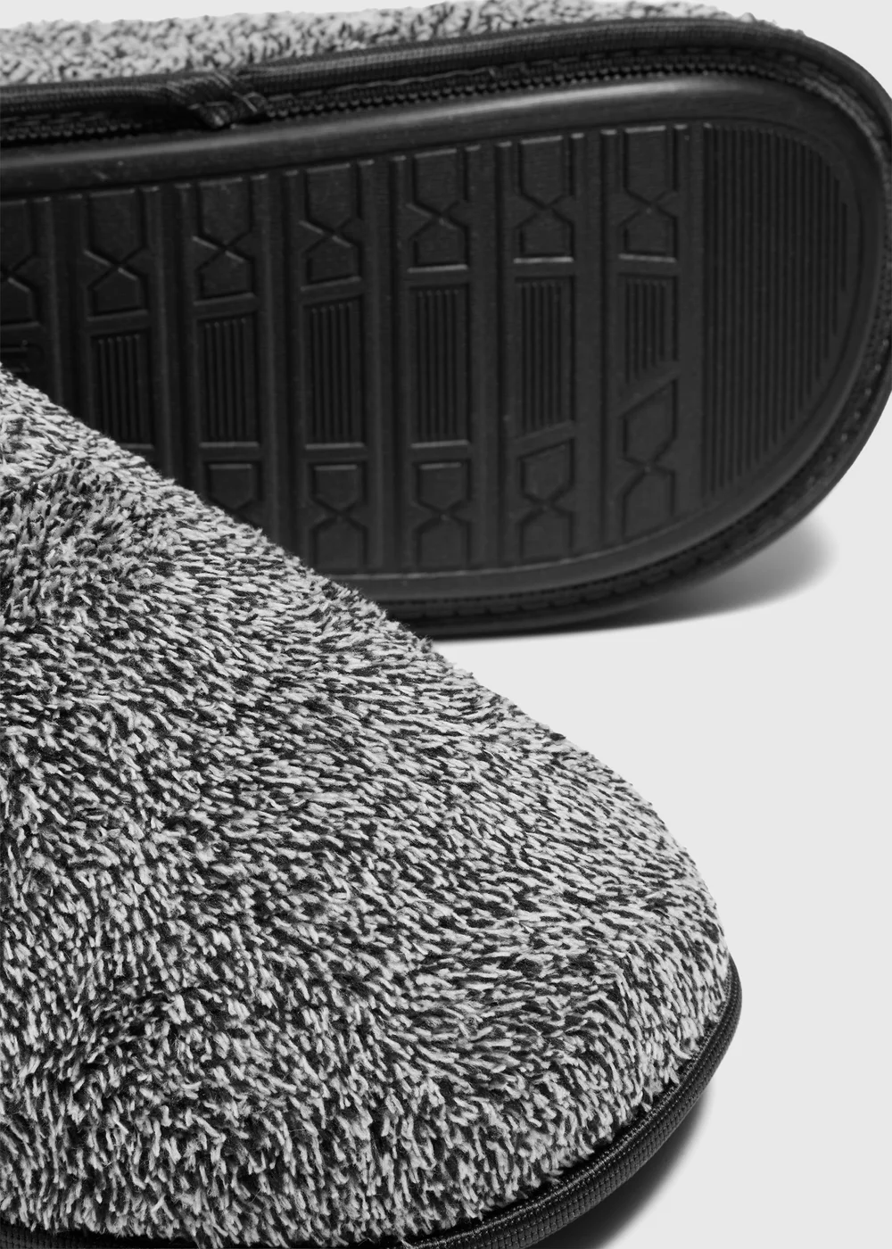 Charcoal Fluffy Slipper - Size 7 - 8 Image 2