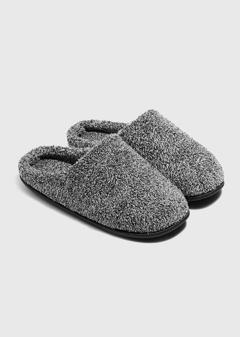Charcoal Fluffy Slipper - Size 7 - 8 Image 1