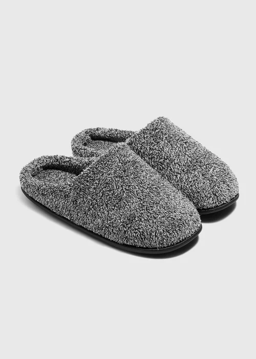 Charcoal Fluffy Slipper - Size 7 - 8 Image 1