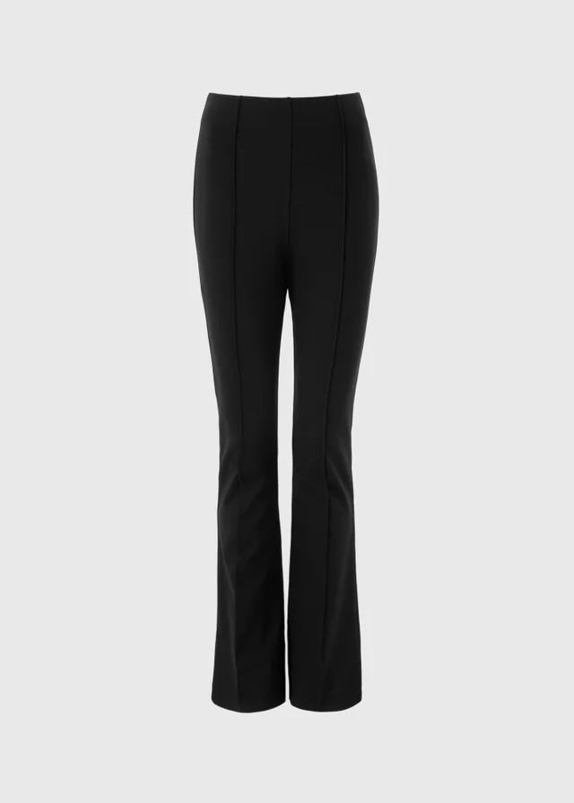 Black Ponte Kick Flare Trousers