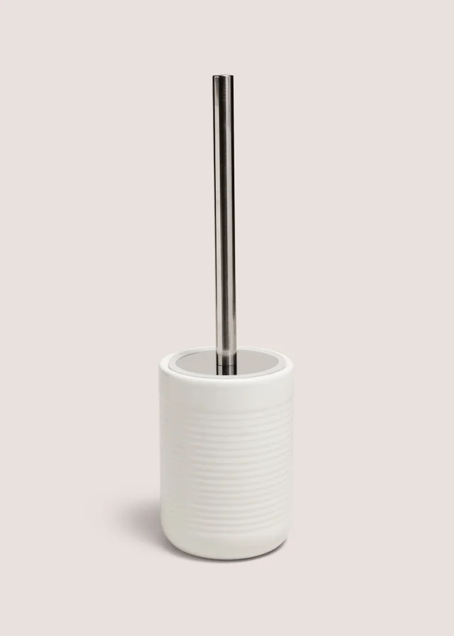 White Ridged Toilet Brush