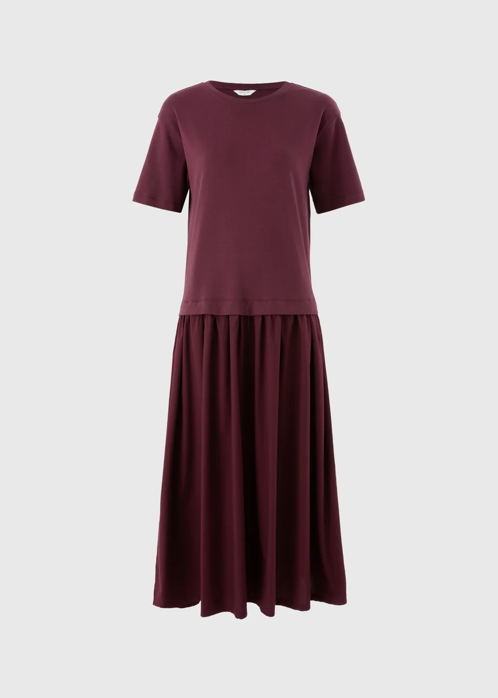 Wine 2 in 1 T-Shirt Midaxi Dress - 8 Image 3