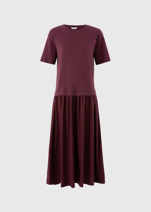 Wine 2 in 1 T-Shirt Midaxi Dress - 8 Image 3