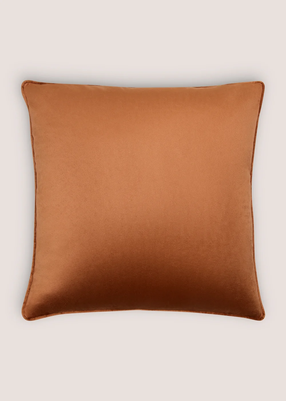 Honey Orange Velvet Piped Cushion Image 1