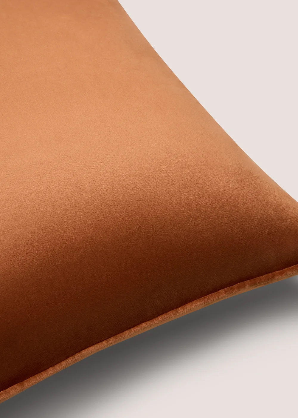Honey Orange Velvet Piped Cushion Image 2