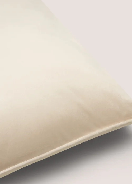 Taupe Velvet Piped Cushion Image 2