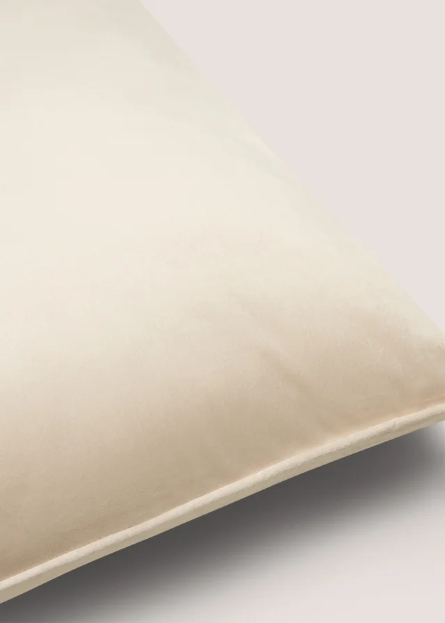 Taupe Velvet Piped Cushion