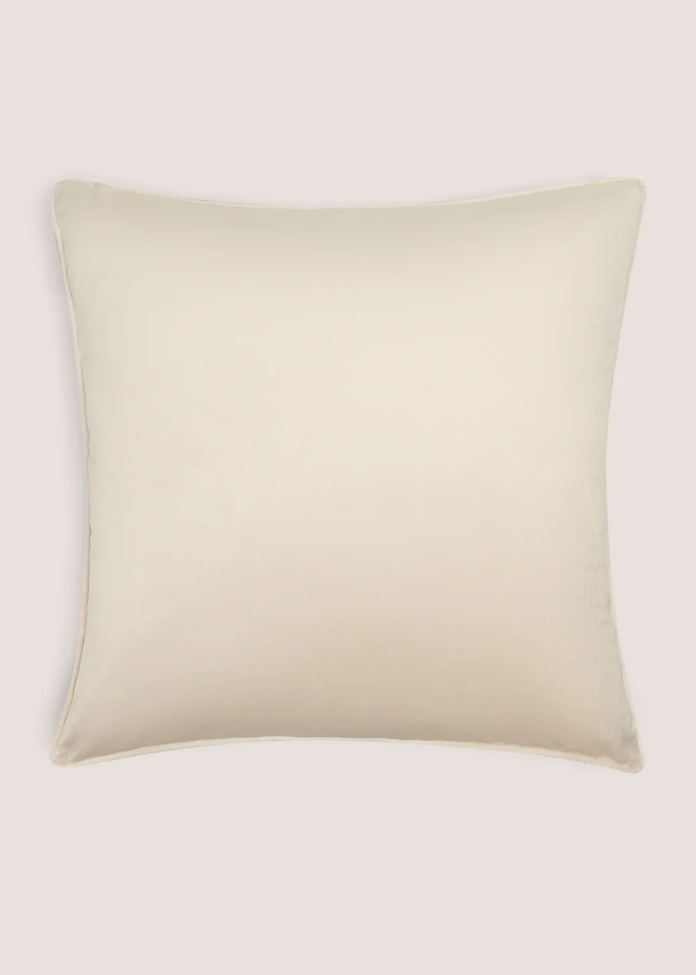 Taupe Velvet Piped Cushion Image 1