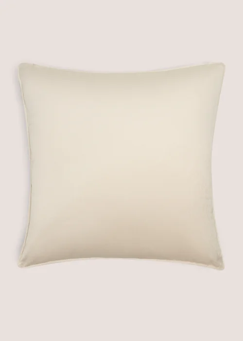 Taupe Velvet Piped Cushion Image 1