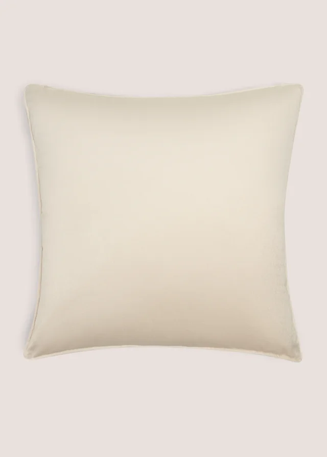 Taupe Velvet Piped Cushion