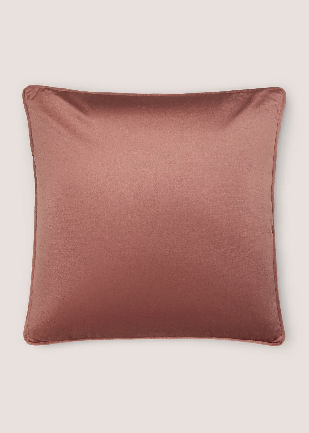 Mauve Velvet Piped Cushion Image 1