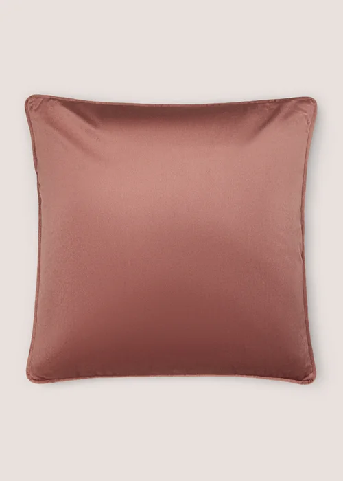 Mauve Velvet Piped Cushion Image 1