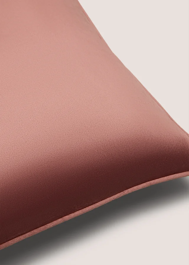 Mauve Velvet Piped Cushion
