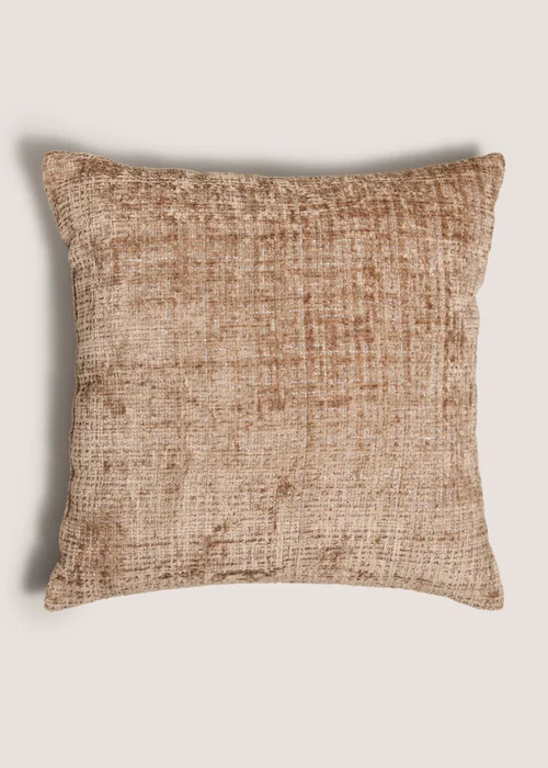 Taupe Textured Cushion Image 1