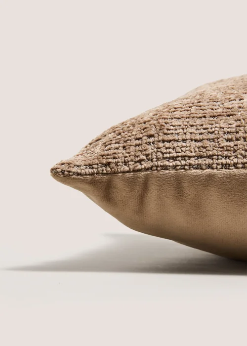 Taupe Textured Cushion Image 2