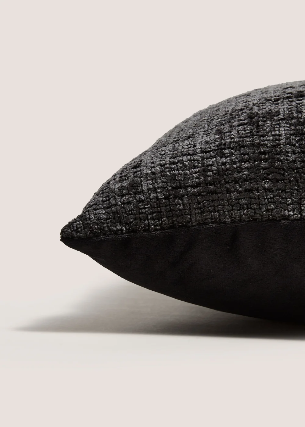 Black Textured Cushion Image 2
