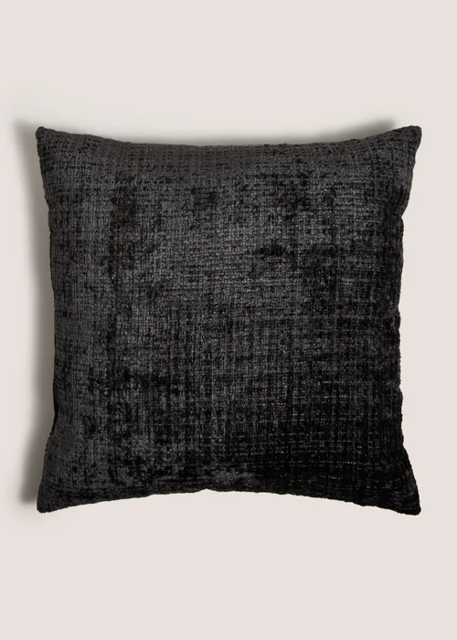 Black Textured Cushion Image 1