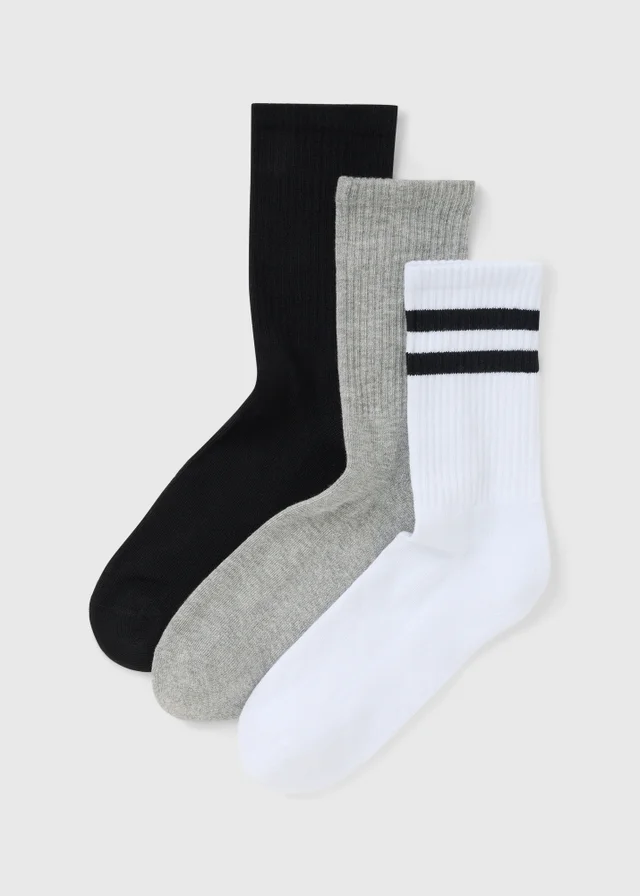 3 Pack Black Ankle Socks