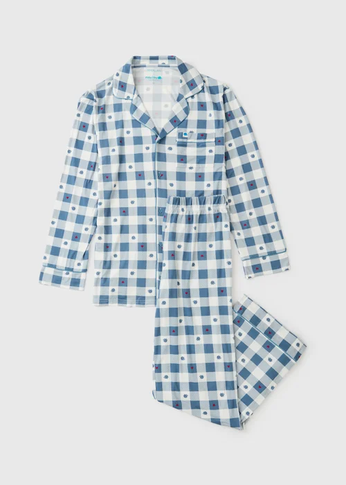 Alder Hey Adults Blue Check Button Up Pyjama Set - XS Image 8