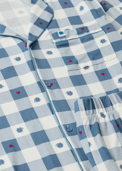 Alder Hey Adults Blue Check Button Up Pyjama Set - XS Image 7