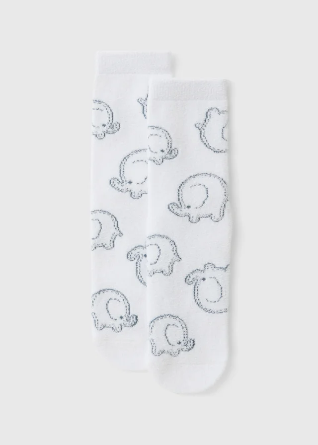 Alder Hey Kids White Cosy Socks (Younger 6-Older 6.5)