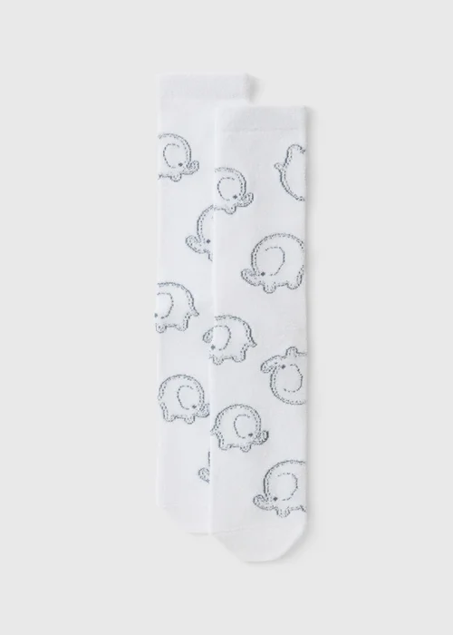 Alder Hey Adults White Cosy Socks - 9-12 Image 1