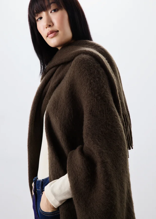 Chocolate Brown Basic Shawl
