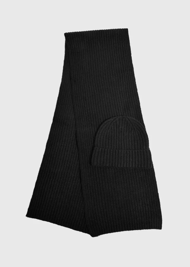 Black Hat & Scarf Set
