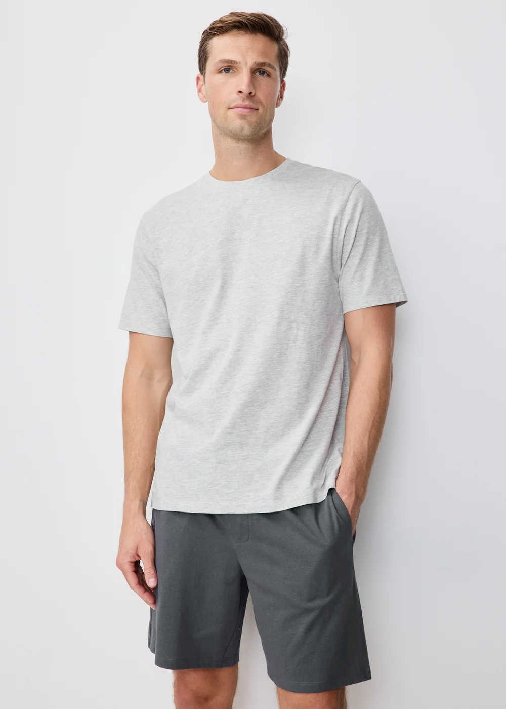 Grey Short & T-Shirt Pyjama Set - XS Image 1