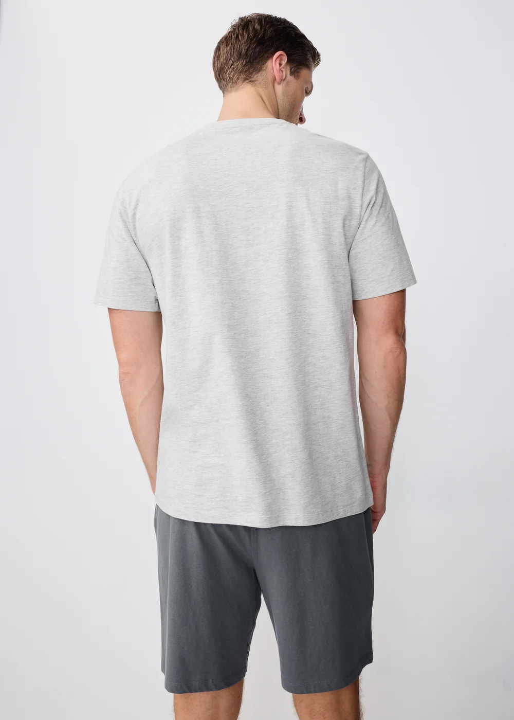 Grey Short & T-Shirt Pyjama Set - XS Image 2