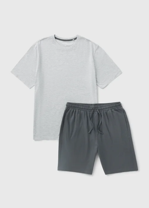 Grey Short & T-Shirt Pyjama Set - XS Image 4