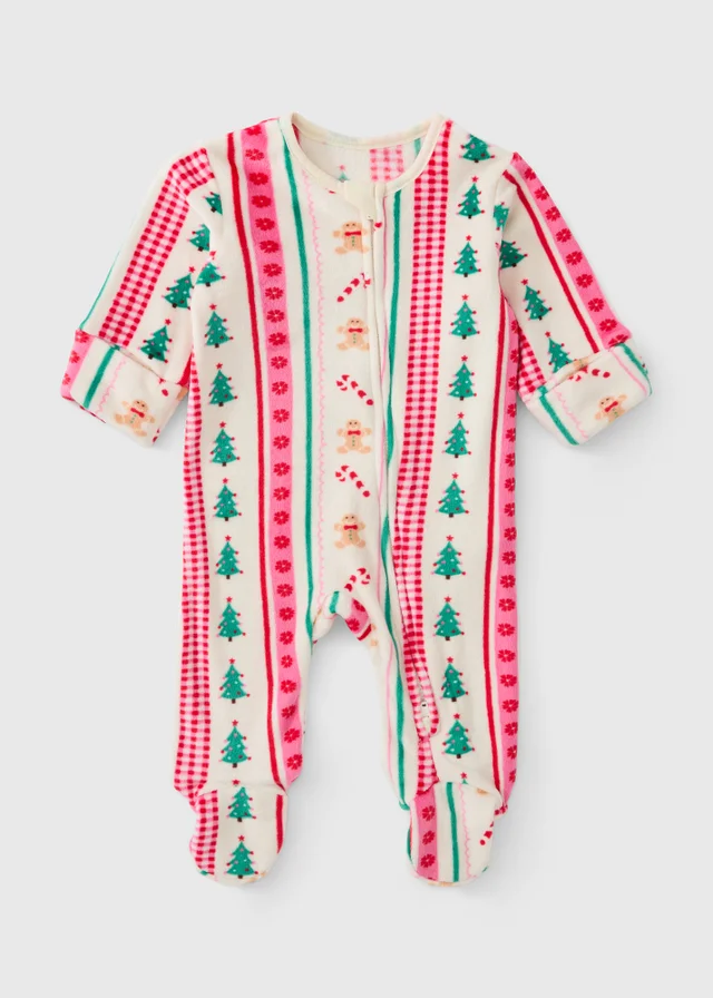 Baby Multi Coloured Christmas Onesie (0-23mths)