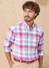 Cotton Traders Signature Lilac Long Sleeve Oxford Shirt - M Image 1