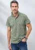Cotton Traders Short Sleeve Mint Textured Stripe Polo Shirt - M Image 2